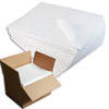 Tapis absorbant blanc de logo adapté aux besoins du client tampons absorbants d'huile déchirable de déversement seulement pour l'huile de nettoyage